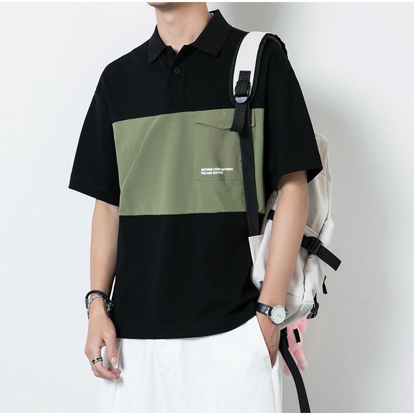 Áo Thun Polo Nam Nữ Tay Lỡ Phối Túi Ngực Cổ Bẻ Thời Trang Zenkonu TOP NAM 228