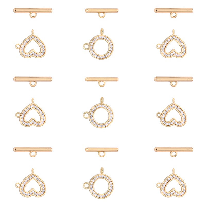 Set mặt dây chuyền BEADIA mạ vàng 18k đính dùng làm trang sức DIY