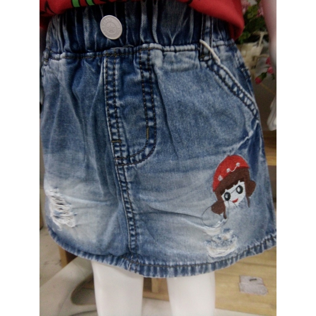 Quần short jeans giả váy bé gái (6 tháng-8 tuổi) hàng VNXK