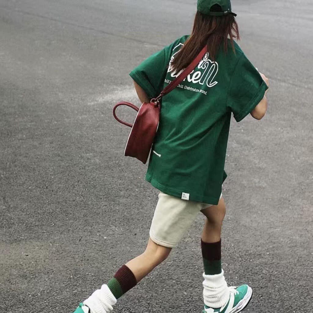 [VIDEO+FREESHIP ] ÁO THUN NAM NỮ FORM RỘNG TAY LỠ IN CHỮ UNBROKE MÀU XANH LÁ THẤM HÚT MỒ HÔI TỐT CAO CẤP NITIQC