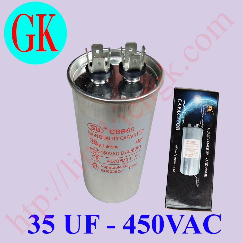 Tụ 35uf 450v - Tụ SU CBB65 - tụ nhôm cao cấp