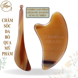 COMBO 2 sản phẩm chăm sóc và làm đẹp da bằng sừng VIETHORN,làm mịn và săn chắc da,giảm nếp nhăn và tàn nhang.