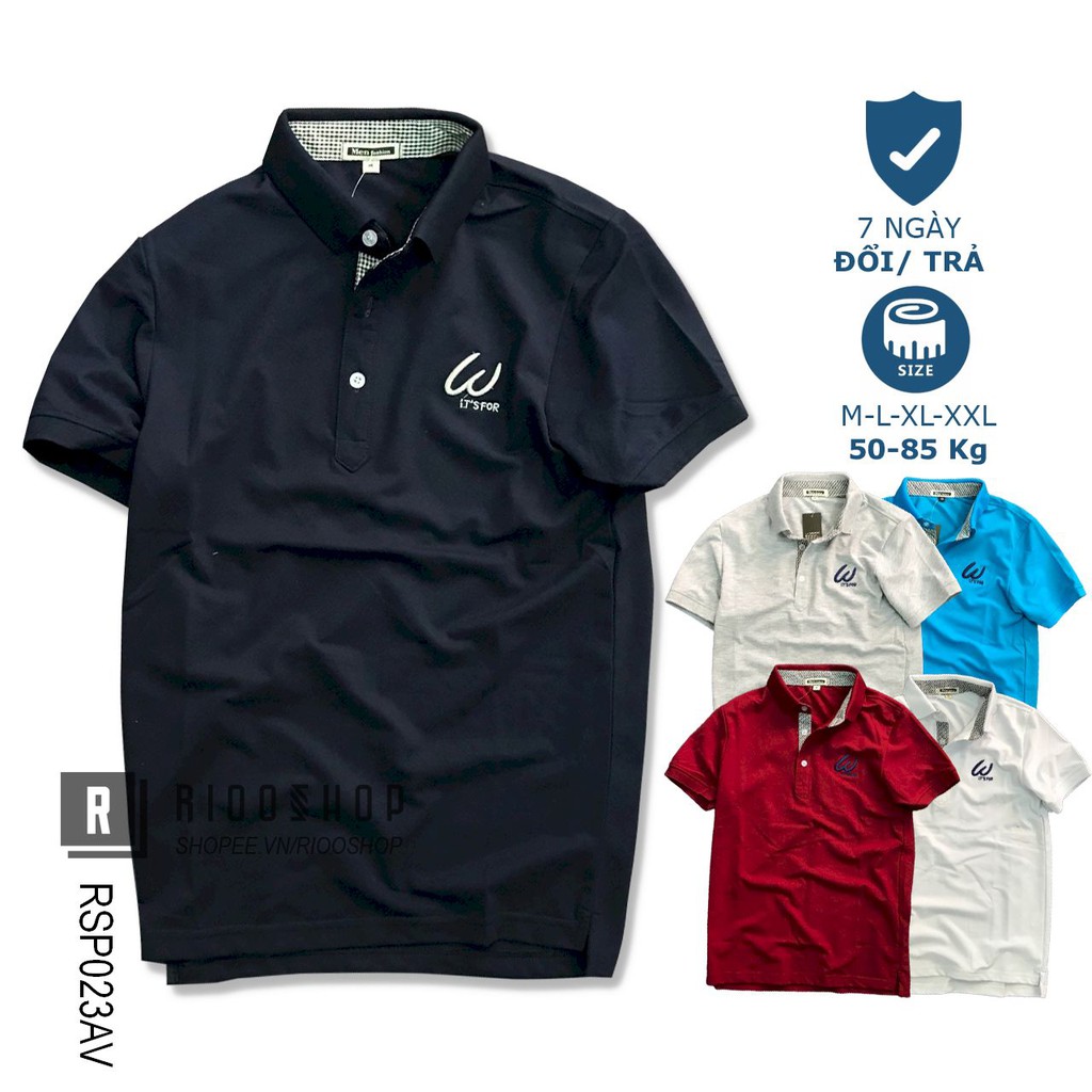Áo thun polo cá sấu ngắn tay W cực đẹp RSP023 có size lớn big size xxl Riooshop