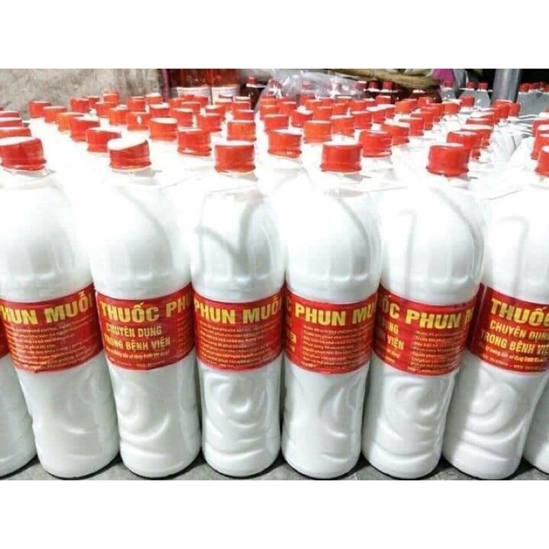 Phun muỗi sinh học ,Thuốc phun muỗi y tế sinh học pha sẵn đậm đặc chai 1,5lít