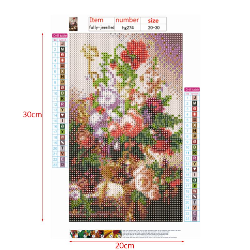 QQ Bộ Tranh Đính Đá 5D Họa Tiết Hoa Phong Cảnh Độc Đáo Trang Trí Nhà Cửa