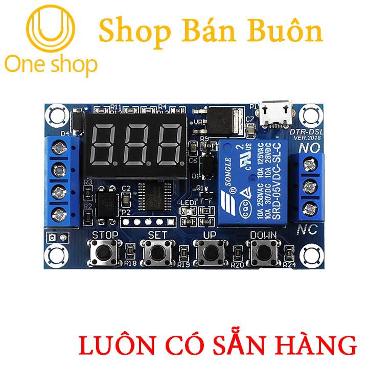 MODULE Tạo Trễ - Chuyển Mạch Điều Khiển Relay 5V V2