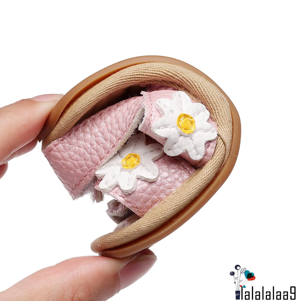 Xăng đan Đế Mềm Chống Trượt Họa Tiết Hoa Xinh Xắn Cho Bé Gái
