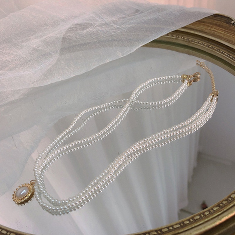 Vòng cổ Hợp Kim Đính Ngọc Trai Giả Xinh Xắn Cho Nữ