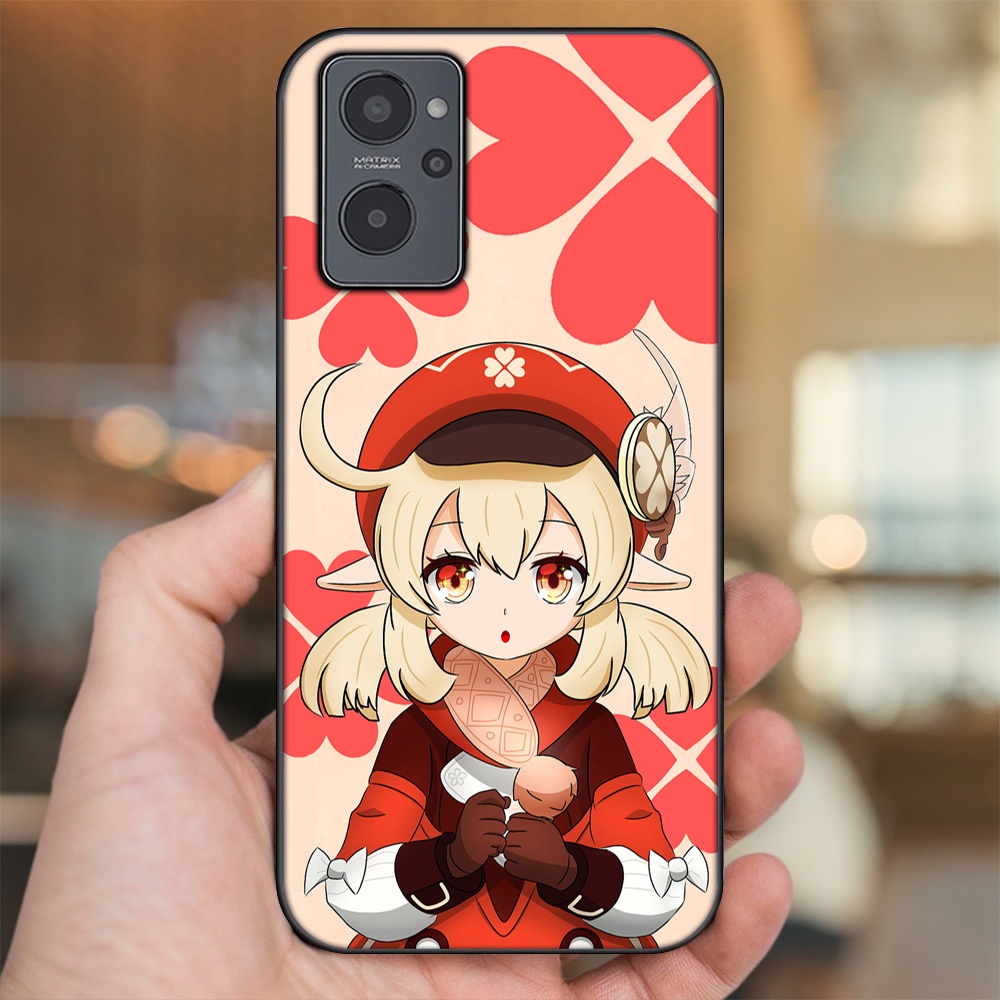 Ốp lưng Realme 9i viền đen in hình Klee Genshin Impact
