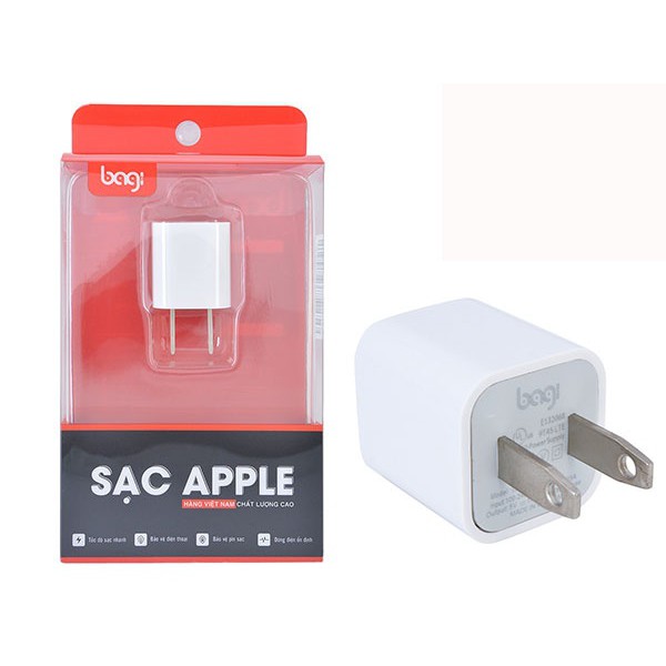 Sạc cáp iPhone chính hãng Bagi củ sạc CE-I51N và dây sạc IB150