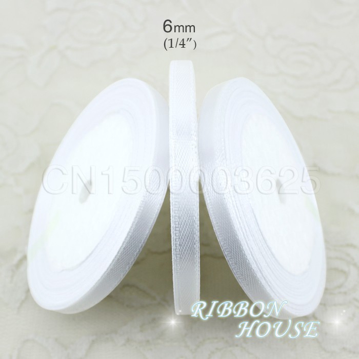 Cuộn dây ruy băng sa tanh 6mm dài 25 yard trang trí đa năng DIY