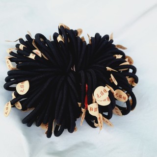 Set 10 thun cột tóc trơn màu đen loại rẻ(hàng rẻ không bao đổi trả)