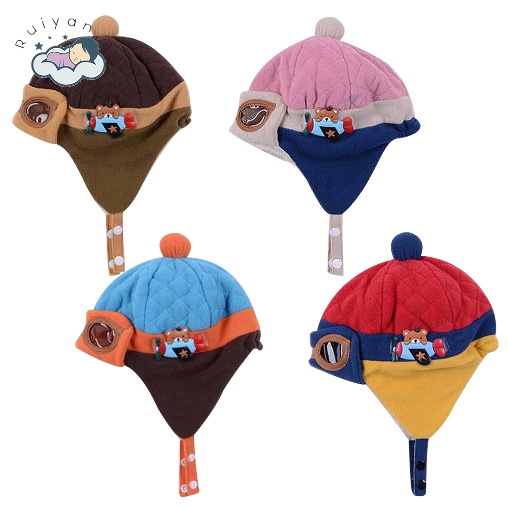 Mũ phi công bằng len giữ ấm cho bé thiết kế xinh xắn phù hợp cho mùa đông