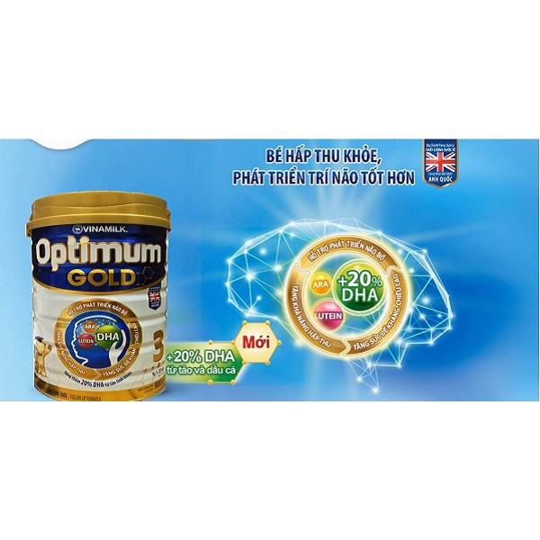 Sữa bột Vinamilk Optimum Gold số 3 900g (trẻ từ 1-2 tuổi)