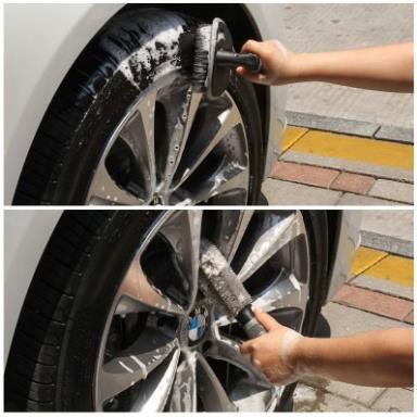 Chổi chà cọ lốp và  lazang ô tô xe hơi xe máy - Bàn chải rửa vệ sinh lốp vành ô tô xe máy