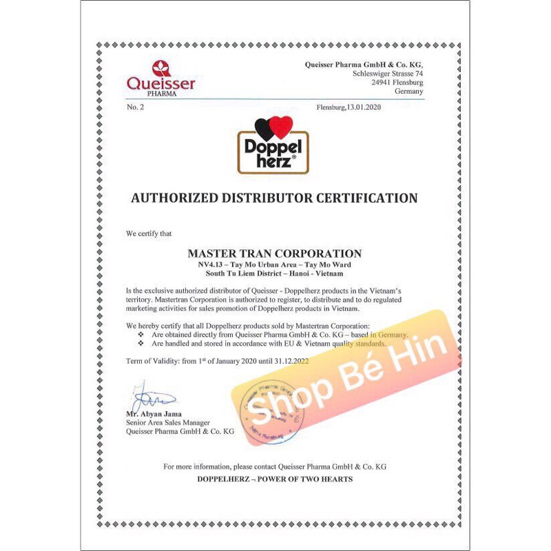 (Bill Đức, 30/40 viên) Viên uống bổ sung Canxi Doppelherz Calcium Vitamin D3 1200mg, hàng Đức, Shop Bé Hin