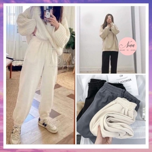 Quần Jogger Nữ Nhiều Màu Quần Thể Thao Nữ NinaStore Chất Bozip Cạp Chun Chắc Chắn Mã 746