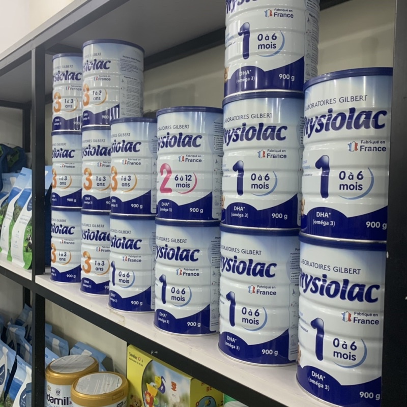 Sữa bột Physiolac Pháp Vị Vani số 1, 2, 3 900g Date 2023 Mẫu Mới
