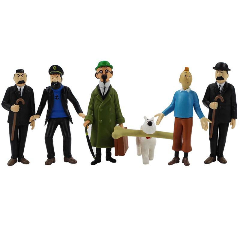 Set 6 Mô Hình Nhân Vật Phim Hoạt Hình Tintin