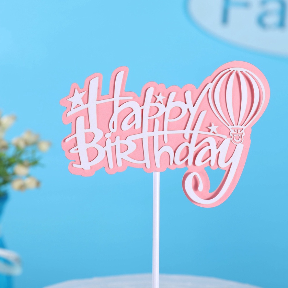 phụ kiện bánh kem sinh nhật [FREESHIP] thẻ cắm bánh khinh khí cầu