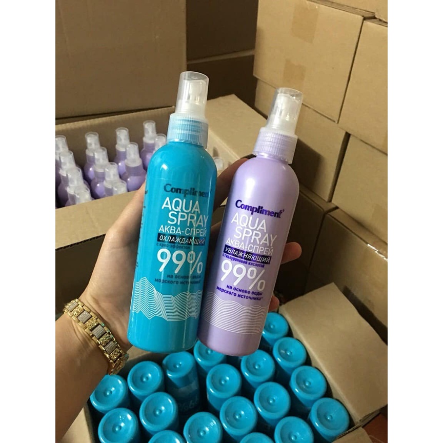 1 CHAI XỊT KHOÁNG PHỤC HỒI DA, NGĂN NGỪA LÃO HÓA COMPLIMENT AQUA SPRAY 99% 200ML HÀNG NGA CHÍNH HÃNG - 10739