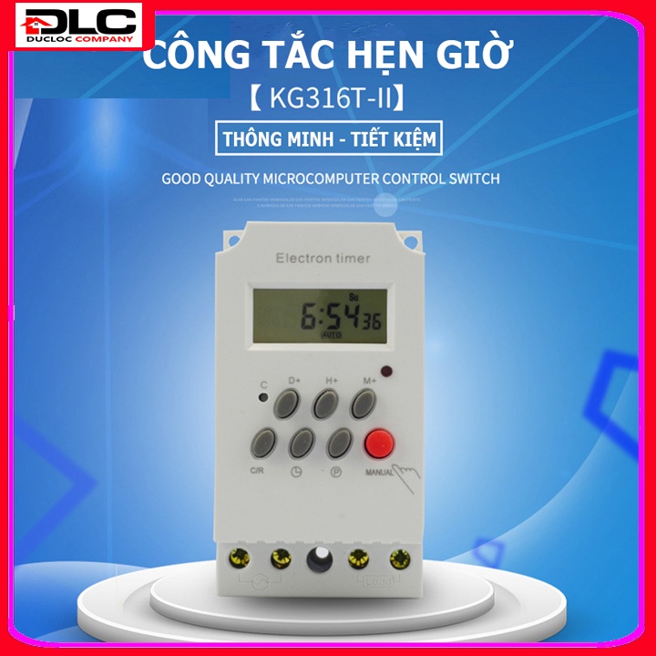 Công tắc hẹn giờ (trắng) electron timer KG316T-II dùng trong tưới tiêu nông nghiệp