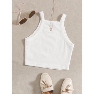 [Hàng order Shein] Áo yếm croptop màu trơn form basic