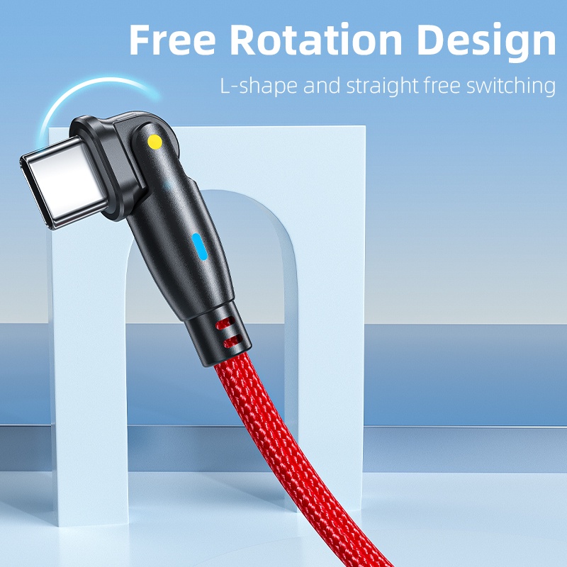 180° Dây Cáp Sạc Nhanh Type C Sang USB Type C 60W 3A 4.0 Cho Điện Thoại / Laptop