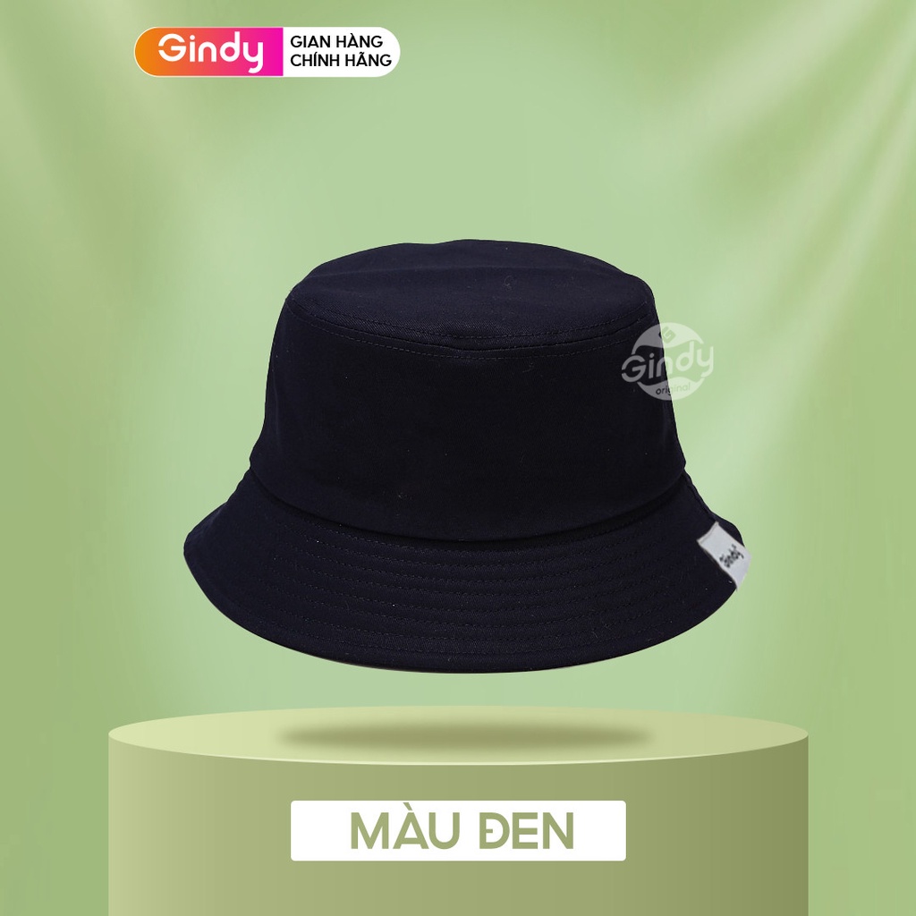 Mũ bucket trơn GINDY Nón tai bèo vành cụp trơn nhiều màu sắc Ulzzang form unisex nam nữ M001