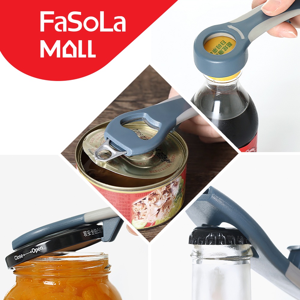Dụng cụ mở nắp chai, khui nắp hộp (4 trong 1) FASOLA FSLRY-305