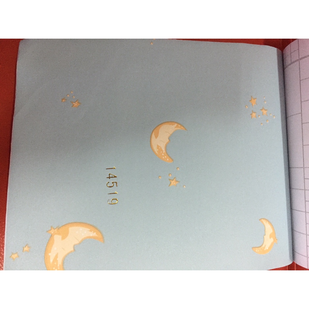1 mét decal giấy dán tường trăng xanh lung linh khổ 60cm keo sẵn