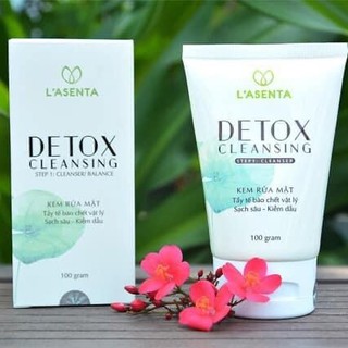 Kem Rửa Mặt Thải Độc Kiềm Dầu Lasenta Detox Cleansing, Dành Cho Các Loại Da