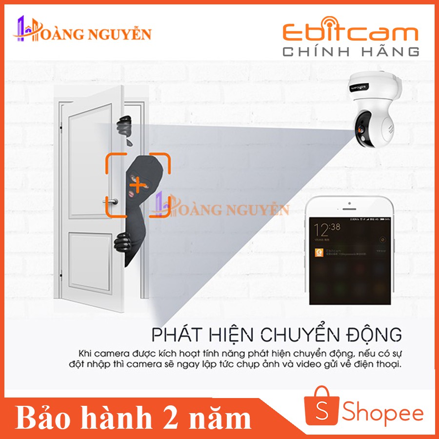 [NHÀ PHÂN PHỐI] Camera Wifi Ebitcam E3 FHD 1080P 2.0MP - Xoay 360 độ - Phát Hiện Chuyển Động | BigBuy360 - bigbuy360.vn