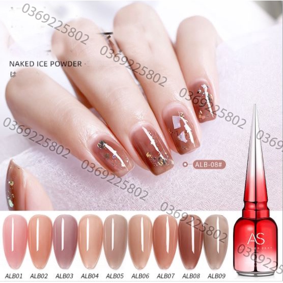 Sơn gel AS thạch mã ALB chọn lẻ 9 chai mẫu chai đỏ nhọn 15ml siêu HOT siêu xịn