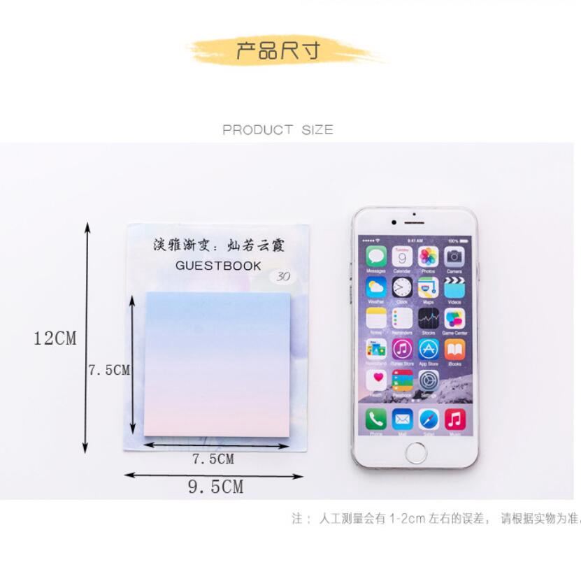 Set 30 Tờ Giấy Ghi Chú Màu Gradient Thanh Lịch