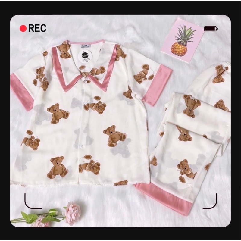 Đồ bộ pyjama tay ngắn quần dài hoạt hình dễ thương