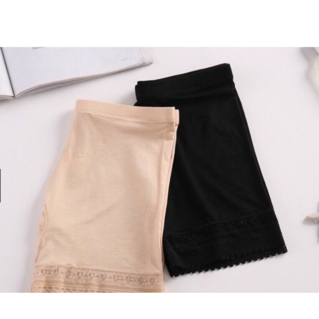 Quần đùi mặc váy chất cotton mềm thoáng mịn freesize từ 45-60kg