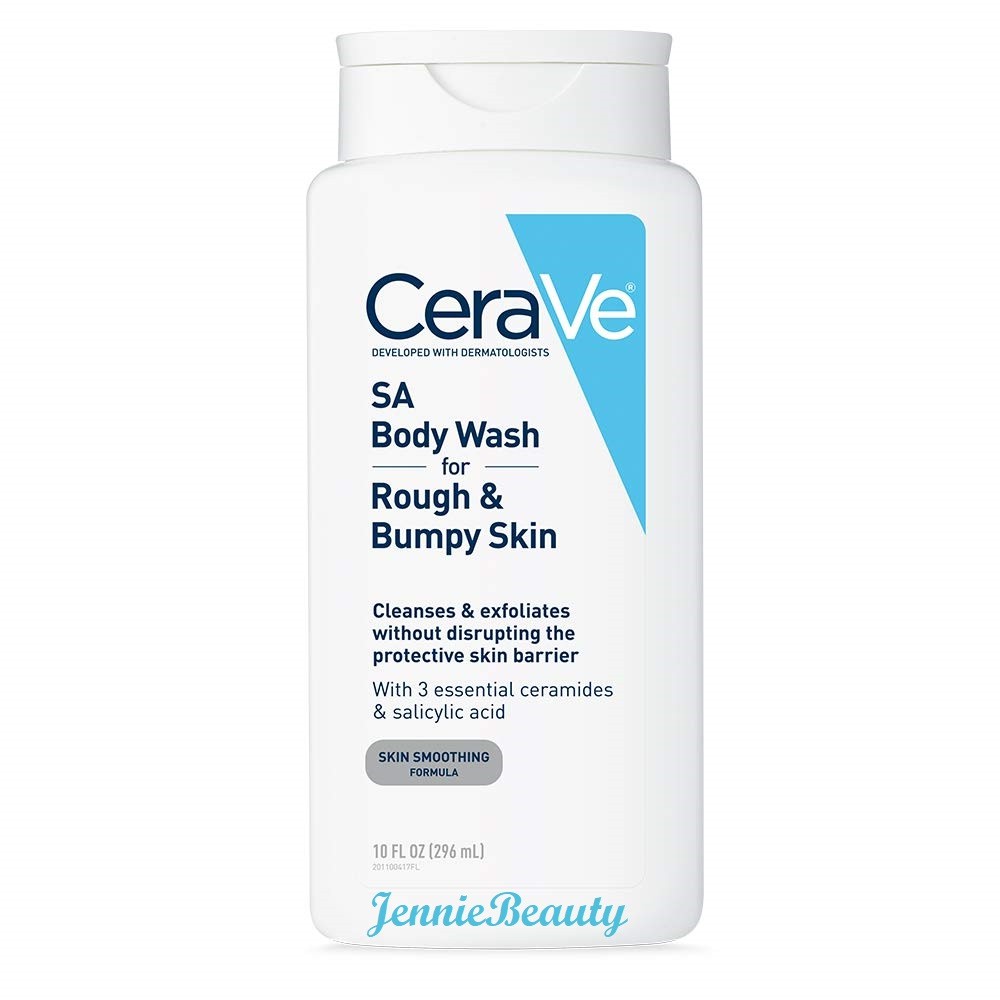 [Hàng USA] Sữa tắm dưỡng ẩm cho da sần, khô ráp CeraVe SA Body Wash for Rough and Bumpy Skin (296ml)