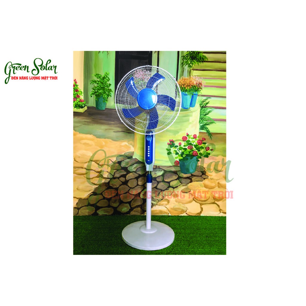 Quạt sạc tích điện năng lượng mặt trời - Bảo hành 12 tháng
