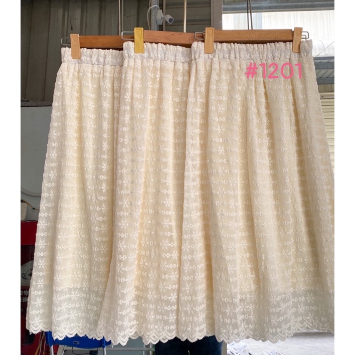 Chân váy ren nổi vintage - cạp chun[Ảnh thật+cận chất] | BigBuy360 - bigbuy360.vn
