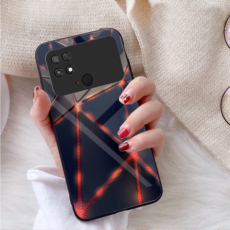 Ốp Lưng XIAOMI POCO C40 Mặt kính gương sáng bóng cao cấp