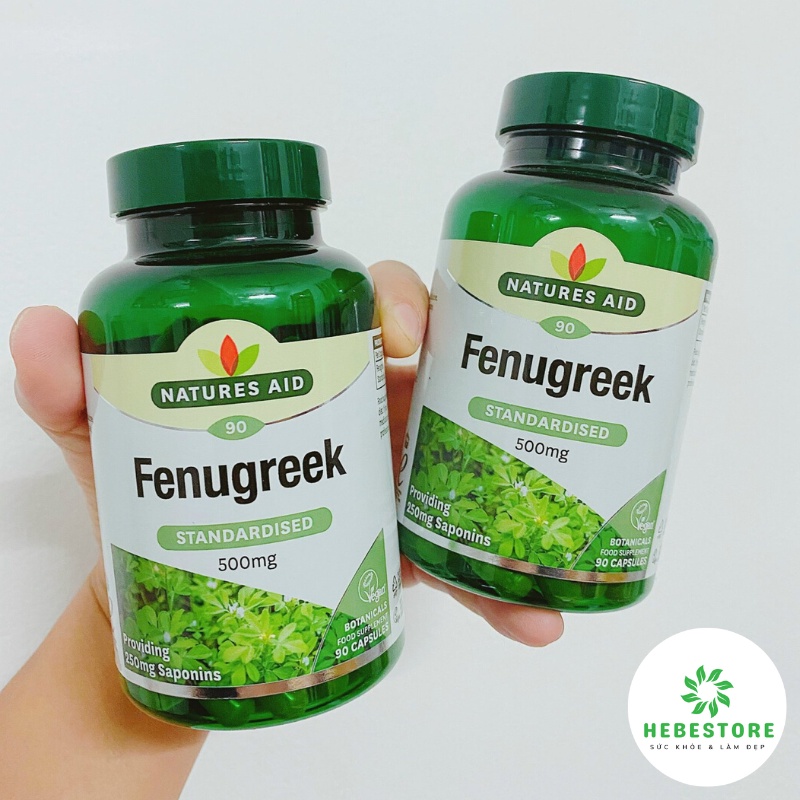 [Chuẩn Anh] Viên uống lợi sữa cỏ cà ri Fenugreek Natures Aid 500mg 90 viên Anh UK - Cam kết chính hãng | BigBuy360 - bigbuy360.vn
