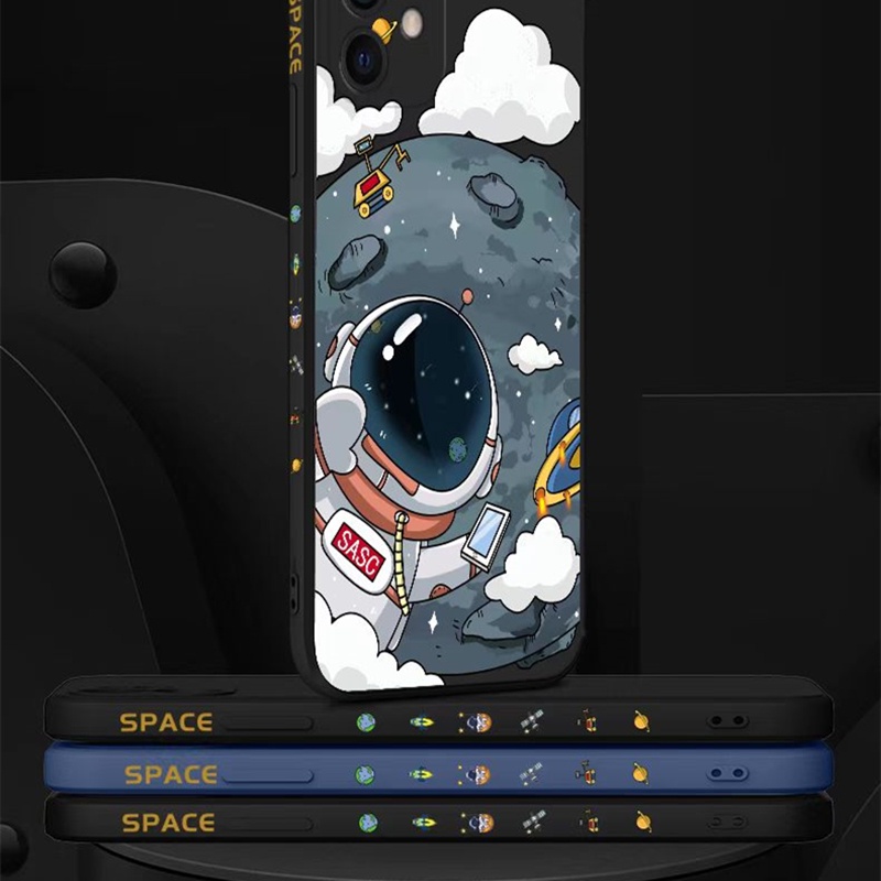Ốp Điện Thoại Hình Phi Hành Gia Cho iPhone 11 Pro MAX 12 Pro MAX 13 Pro MAX X XS MAX XR 6 6s 7 plus 8plus Se2