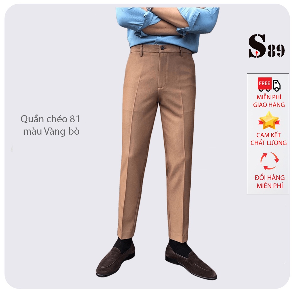 Quần tây nam công sở vải chéo 81 - Quần âu nam vải dày dặn giữ form