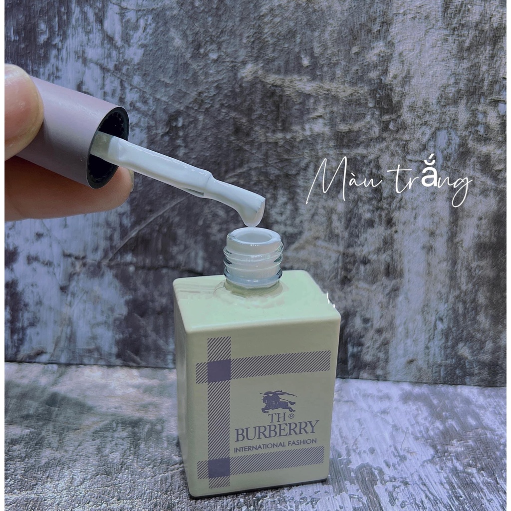 Sơn Gel Lẻ Đen , Trắng , Nước Gạo , Trắng Sữa nail Burberry Siêu Đặc
