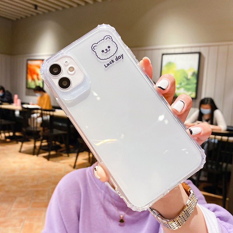 Cute Bears Phone Case For OPPO R9 R9S Plus R11 R11S R15 R17 A59 F1S A57 F1A A39 A73 A79 F5 A83 A1 Soft Silicon Clear Transparent Cover | BigBuy360 - bigbuy360.vn