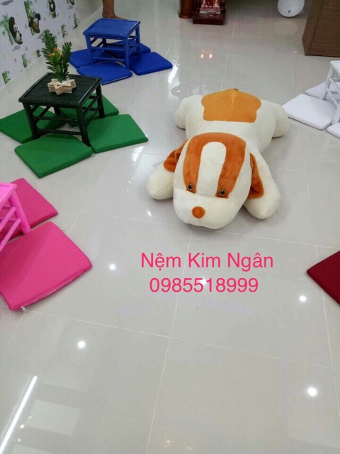 Nệm ngồi bệt trơn,có dây kéo