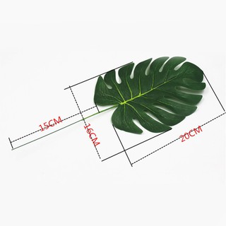 Bộ 12 lá cây monstera nhân tạo dùng để trang trí tiệc cưới DIY