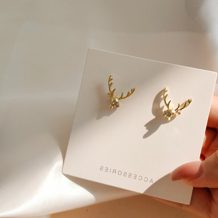 Bông tai hình đầu hưu đính đá dành cho nữ - Mely D2-11