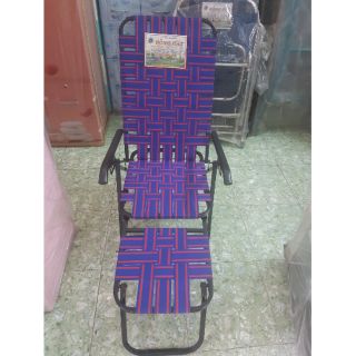 Ghế bố nắp bật đan dây  ( có đồ gác chân)
